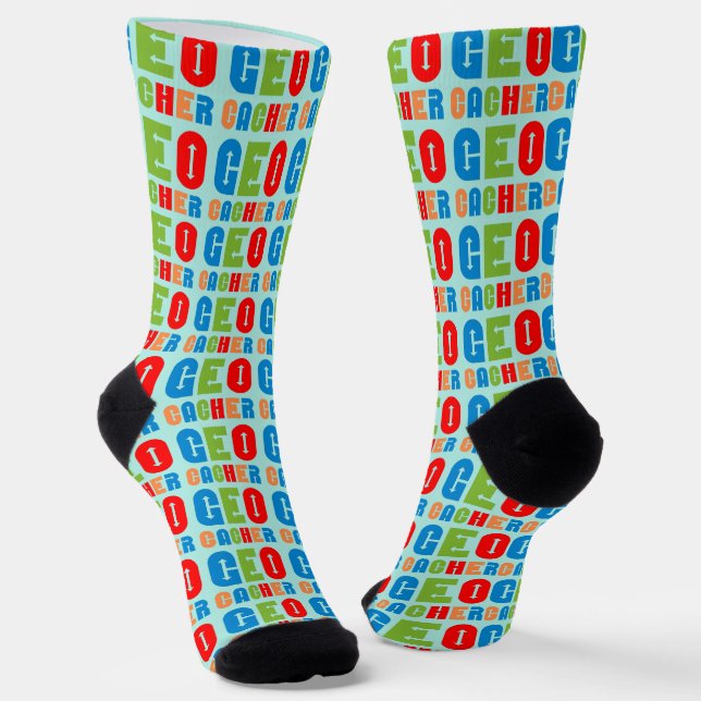 Farbenfrohe Geocacher Arrows Socken (Gewinkelt)