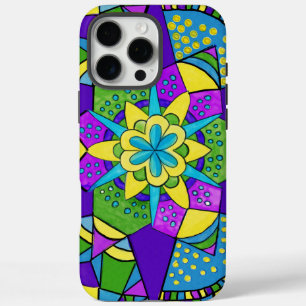 Farbenfrohe Geometrie iPhone 16 Pro Max Hülle