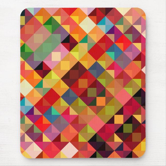 Farbenfrohe Geometrie Mousepad (Vorne)