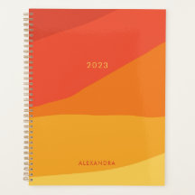Farbenfrohe Geometrie Retro Sonniges Orange Streif
