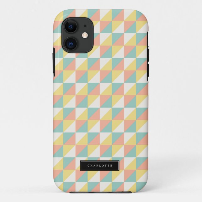 Farbenfrohe geometrische Abstrakte Dreieck Moderne Case-Mate iPhone Hülle (Rückseite)