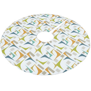 Farbenfrohe geometrische Bögen Mitte des Jahrhunde Polyester Weihnachtsbaumdecke