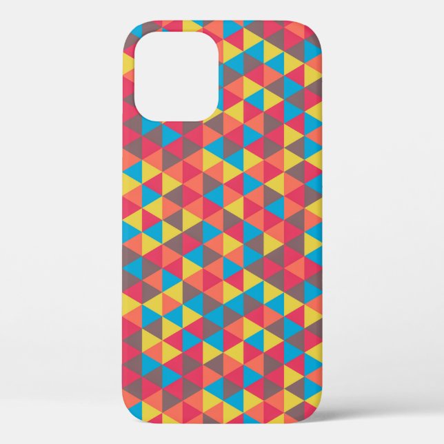 Farbenfrohe geometrische Dreiecke Muster | Case-Mate iPhone Hülle (Rückseite)