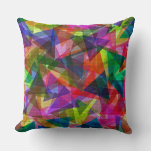 Farbenfrohe geometrische dreieckige Mosaikdekor Ki Kissen
