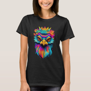 Farbenfrohe geometrische Emu Bird Pop Tier T-Shirt