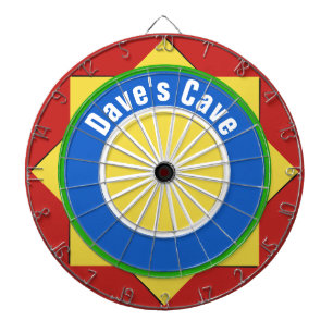 Farbenfrohe geometrische Formen - Dart Board Dartscheibe