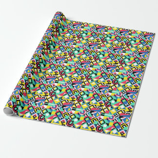 Farbenfrohe geometrische Formen Dekorative Ornamen Geschenkpapier