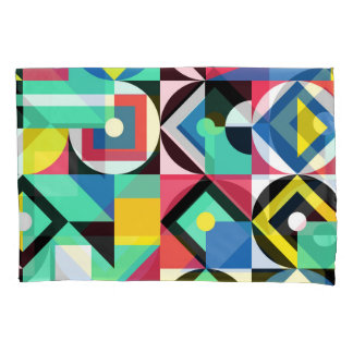 Farbenfrohe geometrische Formen Dekorative Ornamen Kissenbezug