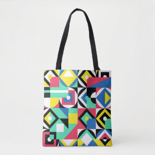 Farbenfrohe geometrische Formen Dekorative Ornamen Tasche