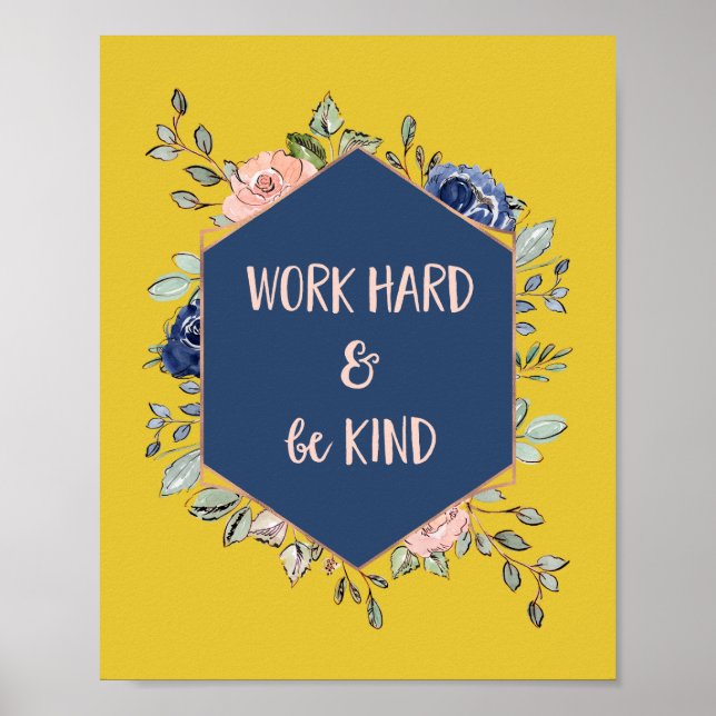 Farbenfrohe, geometrische | hart arbeiten und gut  poster (Vorne)