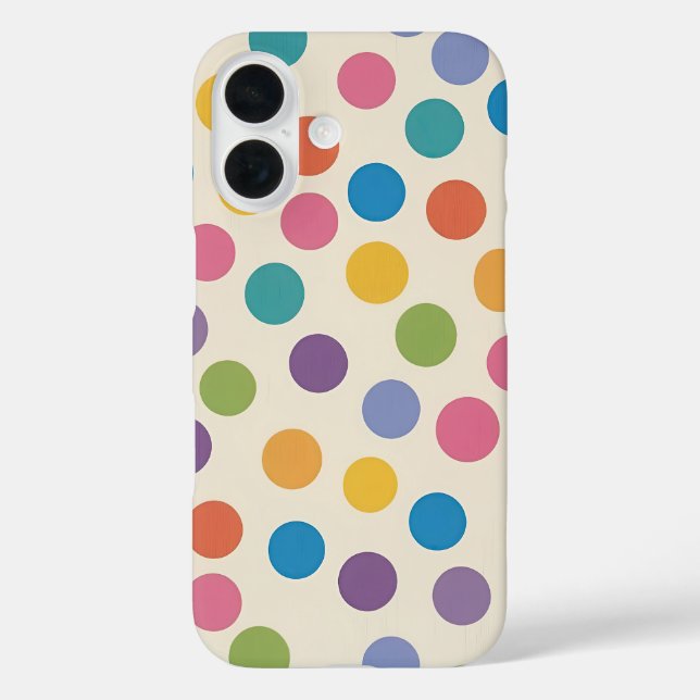 Farbenfrohe geometrische Hexagon iPhone 16 Hülle (Rückseite)