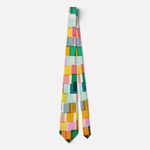 Farbenfrohe geometrische moderne Weihnachtsfeierta Krawatte