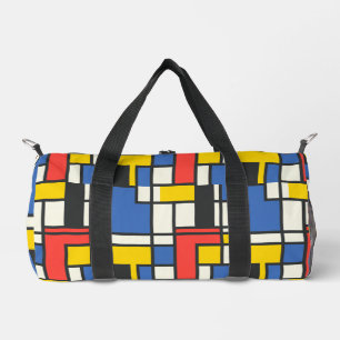 Farbenfrohe geometrische Mondrian Style Print Duffle Bag