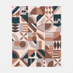 Farbenfrohe geometrische Mosaik, abstrakter Hinter Fleecedecke