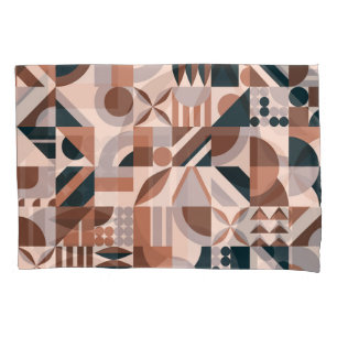 Farbenfrohe geometrische Mosaik, abstrakter Hinter Kissenbezug