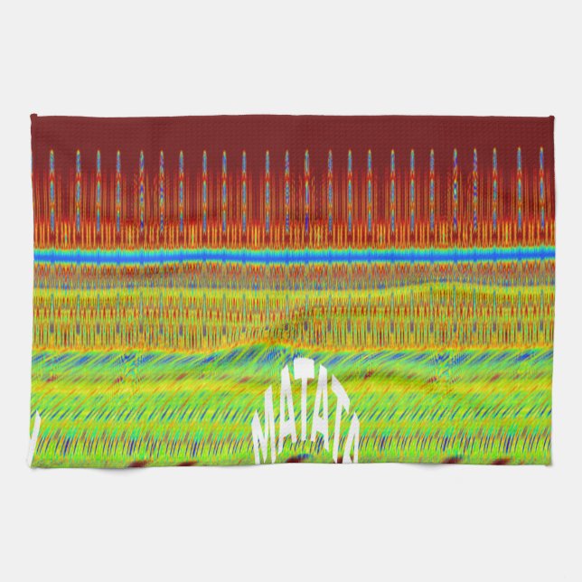 Farbenfrohe geometrische Motive Kunstdrucken Handtuch (Horizontal)