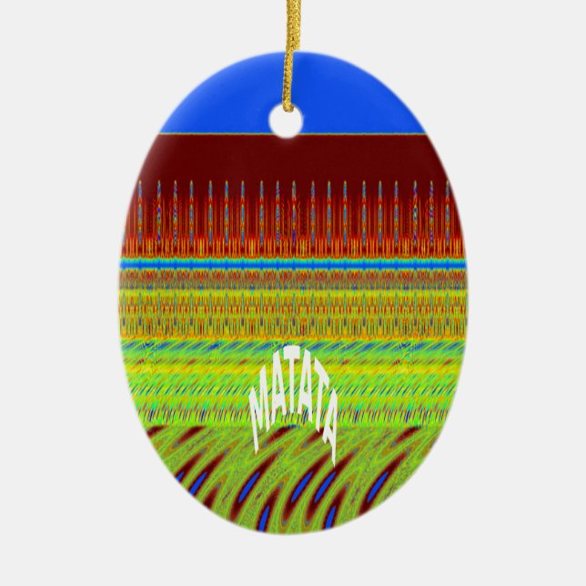 Farbenfrohe geometrische Motive Kunstdrucken Keramik Ornament (Vorne)