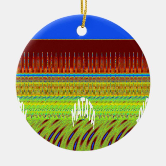 Farbenfrohe geometrische Motive Kunstdrucken Keramikornament (Vorne)