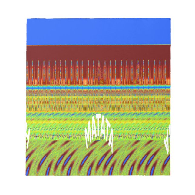 Farbenfrohe geometrische Motive Kunstdrucken Notizblock (Vorderseite)