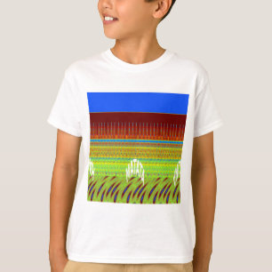 Farbenfrohe geometrische Motive Kunstdrucken T-Shirt