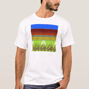 Farbenfrohe geometrische Motive Kunstdrucken T-Shirt