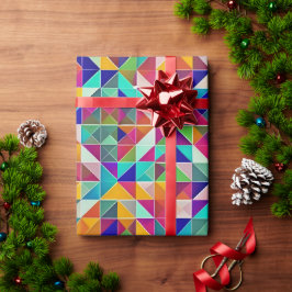 Farbenfrohe geometrische Muster Geschenkpapier