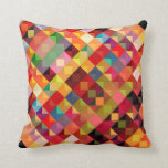 Farbenfrohe geometrische Muster Kunst Kissen<br><div class="desc">Niedlich geometrisch abstrakt in hellen,  fröhlichen Quadraten,  rot-orange gelb. Passen Sie das Bild mit Ihrem eigenen Text an,  verkleinern Sie es. Coole bunte Vintag Retro künstlerisch einzigartig originelle Spaß Mode Dekor Vektormuster.</div>