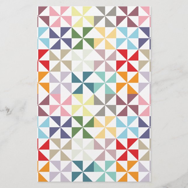 Farbenfrohe geometrische Pinwheel (Vorderseite)