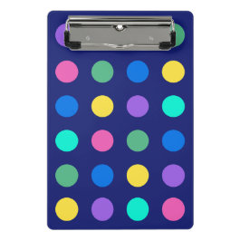 Farbenfrohe geometrische Punkte Mini Klemmbrett