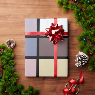 Farbenfrohe geometrische Quadrate Geschenkpapier