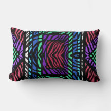 Farbenfrohe geometrische Regenbogenfarben Zebra An