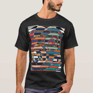 Farbenfrohe geometrische Streifen, Abstrakt T-Shirt