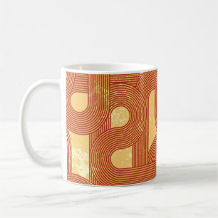 Farbenfrohe geometrische Vintage Abstrakt. Kaffeetasse