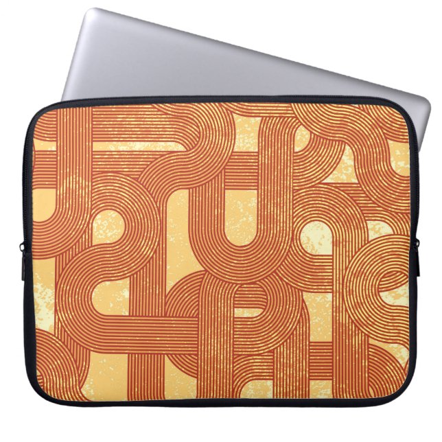 Farbenfrohe geometrische Vintage Abstrakt. Laptopschutzhülle (Vorderseite)