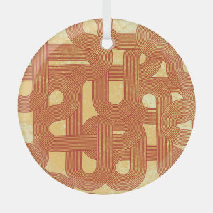Farbenfrohe geometrische Vintage Abstrakt. Ornament Aus Glas