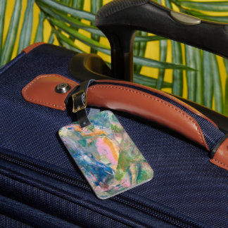 Farbenfrohe Gepäckmarke Boho Rainbow Travel Tag Gepäckanhänger