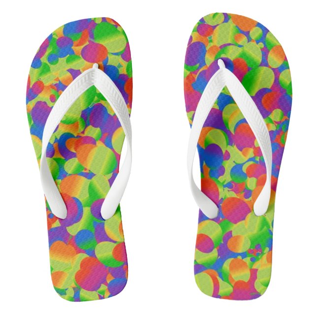Farbenfrohe Gepunktete Flip Flops (Fußbett)