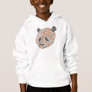 Farbenfrohe gepunktete Panda-Bären-Hoodie Hoodie