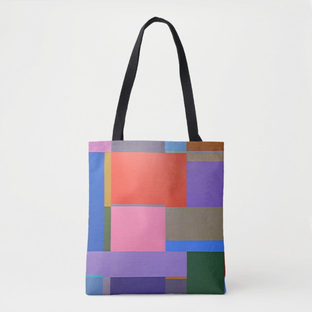 Farbenfrohe, gepunktete und symmetrische Muster. Tasche (Vorderseite)
