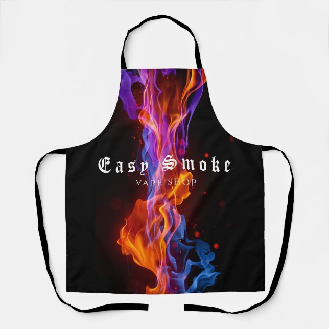 Farbenfrohe Geschäfte mit Rauchwanne Schürze (Vorderseite)