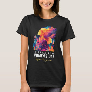 Farbenfrohe Gesichter Abstrakter Internationaler F T-Shirt