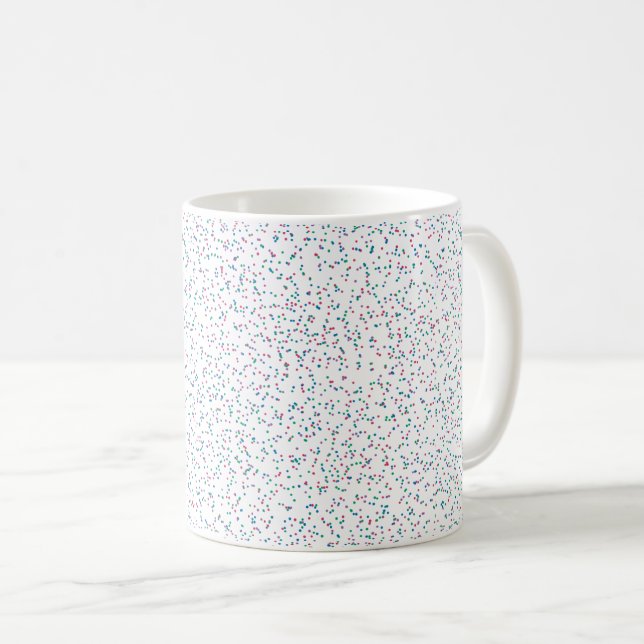 Farbenfrohe, gesprenkelte Frühlingspunkte Kaffeetasse (VorderseiteRechts)