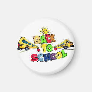 Farbenfrohe Gestaltung des Cartoon in der Schule Magnet