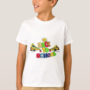 Farbenfrohe Gestaltung des Cartoon in der Schule T-Shirt