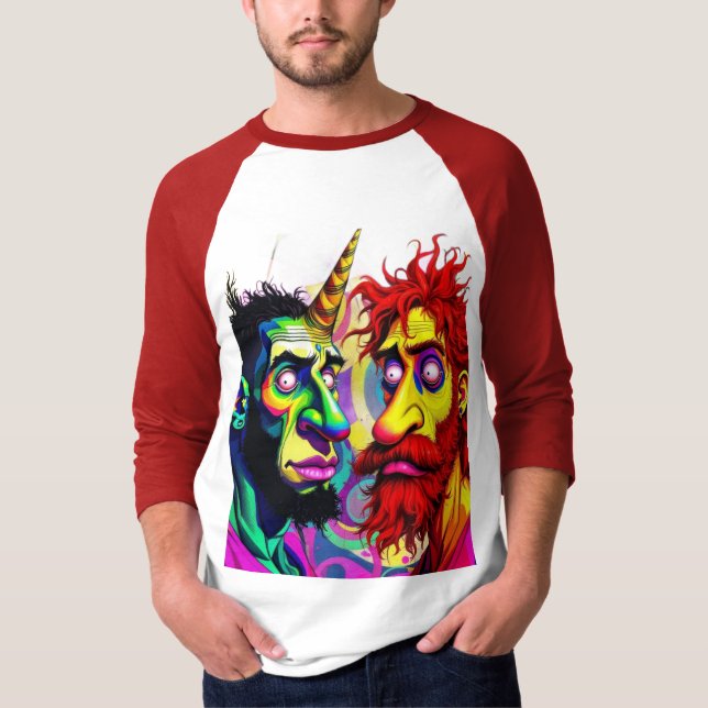 Farbenfrohe Gestaltung T-Shirt I T-Shirt für Unise (Vorderseite)