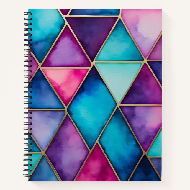 Farbenfrohe gestanzte Glas Art Spirituosen Noteboo Notizbuch (Vorderseite)