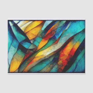 Farbenfrohe gestanzte Glasmosaikkunst Seidenpapier