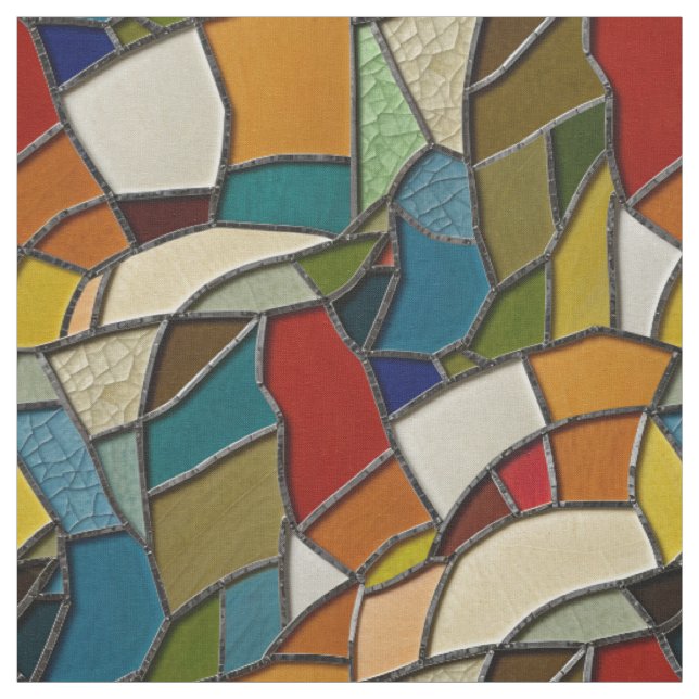 Farbenfrohe gestanzte Glasmosaikkunst Stoff (Muster)