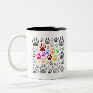Farbenfrohe, gestörte Hundeschraube Zweifarbige Tasse