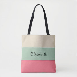 Farbenfrohe gestreifte Individuelle Name-Tasche Tasche